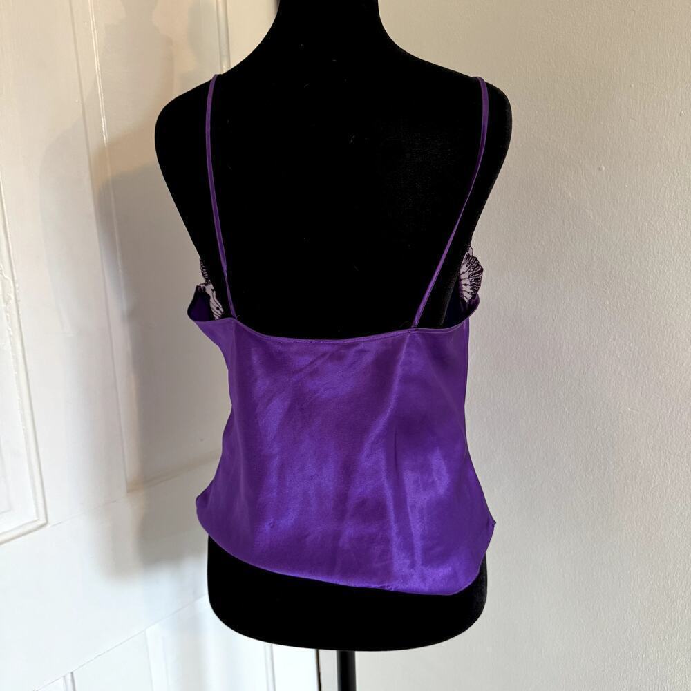 VTG Gold Label Victoria's Secret Purple Silky Camisole Women's Size Medium - Picture 3 of 4